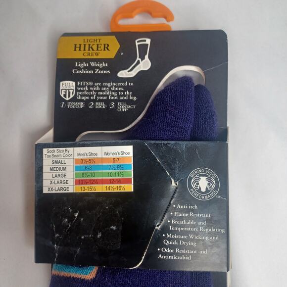 FITS Light Hiker Crew Socks Small Teton Cushion Hiking Outdoor Versatile - Picture 6 of 6